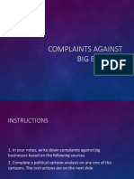 complaints against big business