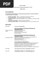 Alison Connelly CV