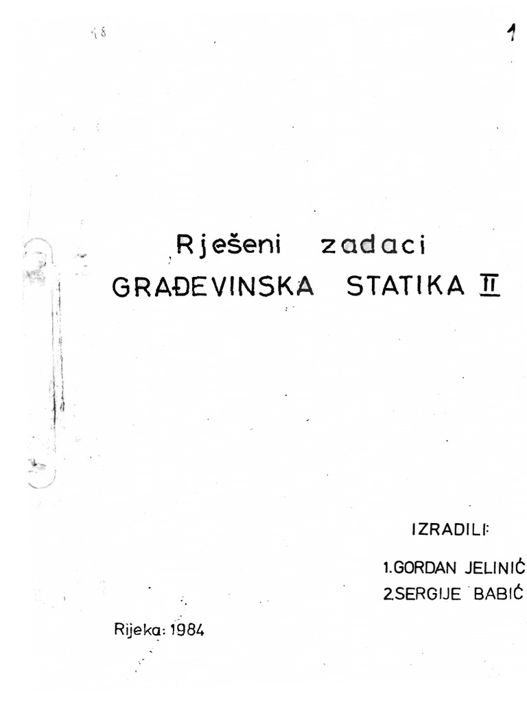 urađeni zadaci iz statike pdf urađeni zadaci iz statike pdf
