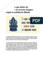 7 Aspectos Que Debes de Mantener en Secreto Siempre Según La Sabiduría Hindú