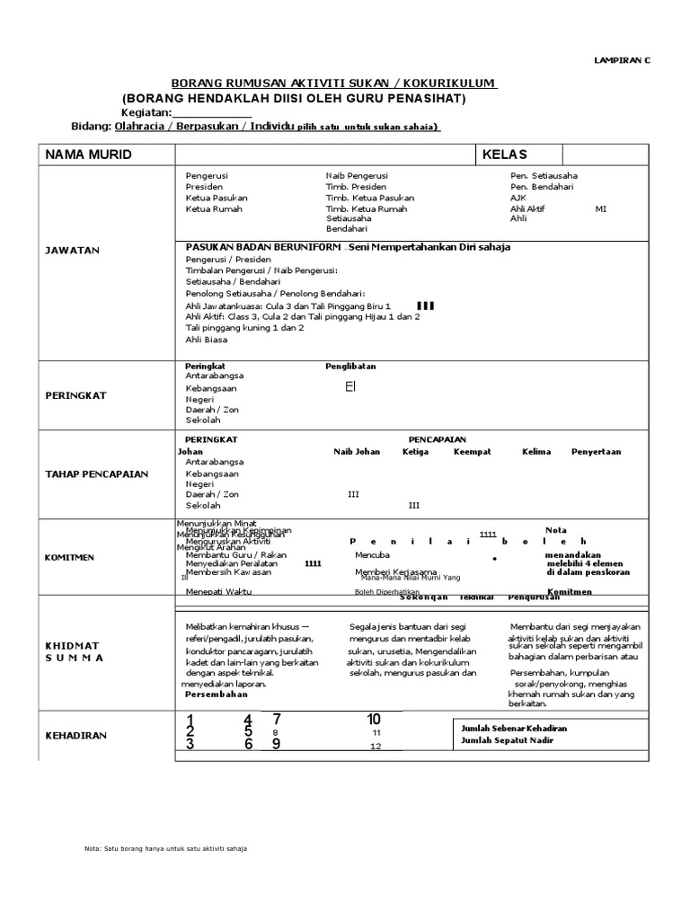 Borang Laporan Pajsk Pdf