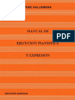 VALLRIBERA, P. - Manual de Ejecución Pianística y Expresión PDF