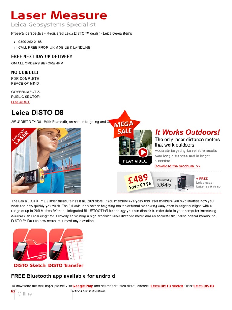 Leica Disto D8 Laser Measure Leica Geosystems Laser