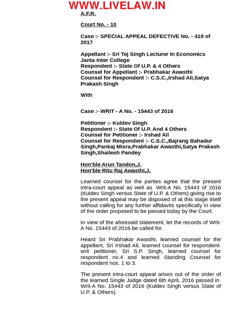 No Reservation in Promotion in Aided Educational ...