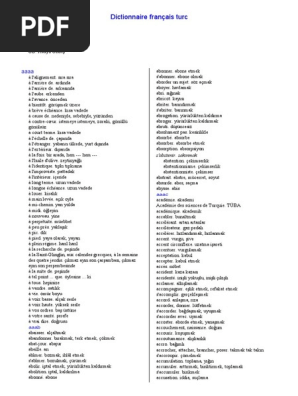 Francais Turc Pdf Pdf