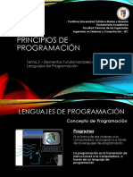 Principio de Programacion Elementos Fundamentales de Los Lenguajes de Programación