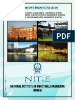 PGDIE Admission Brochure 2016