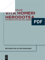 (Beiträge Zur Altertumskunde 256) Maria Vasiloudi-Vita Homeri Herodotea - Textgeschichte, Edition, Übersetzung-Walter de Gruyter (2013) PDF