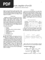 Pa Audio Amplifier Lab Report