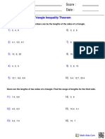 Triangle Inequality Theorem Worksheet