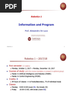 Information and Program: Robotics 1