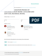 Efect Consolidation Proses of Deformation by Mohr-Coulomb and Soft Soil Material Model