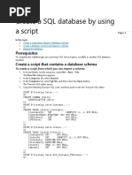 Create A SQL Database by Using A Script