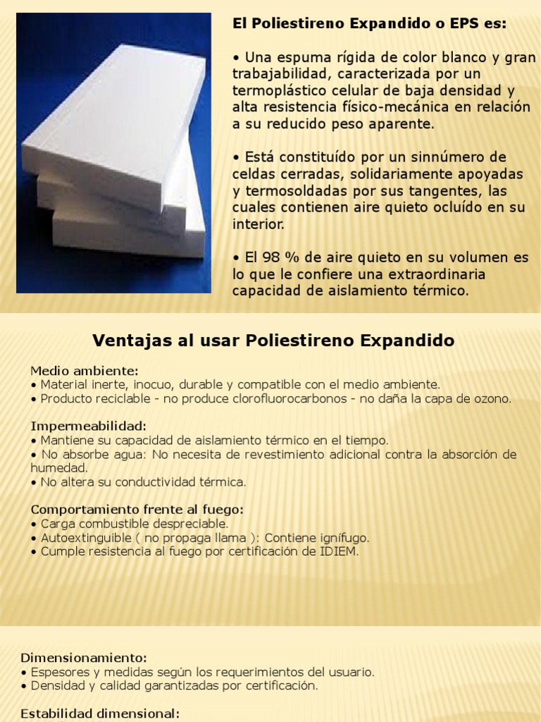 El Poliestireno Expandido O Eps Es Aislamiento Termico Poliestireno