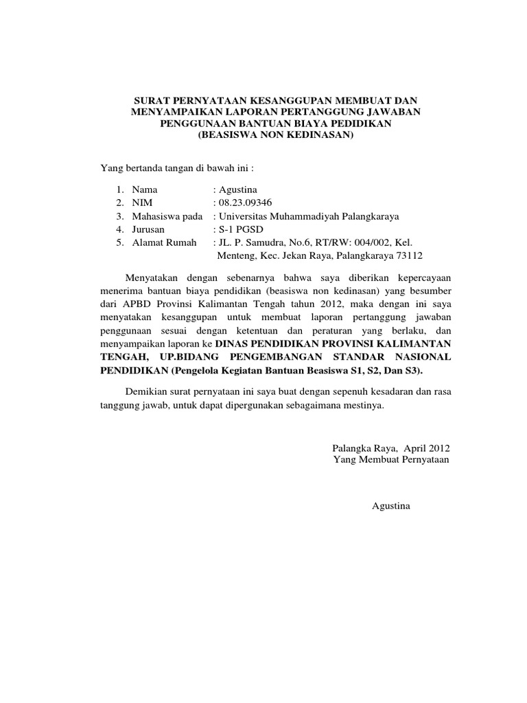 Wow Contoh Surat Pernyataan Kesanggupan Melaporkan Kegiatan Organisasi {Paling Baru|Paling Lengkap|Paling Update|Paling Bagus})}}