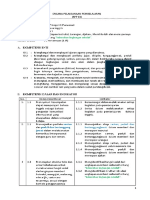 35+ Rpp adiwiyata bahasa inggris smp kelas 7 ideas