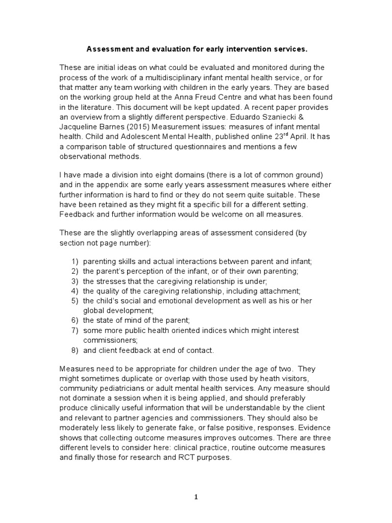 Parenting Assessment Tool | Download Free PDF | Attachment Theory ...