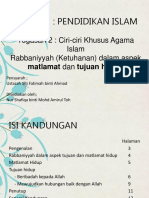 MPU3092: Pendidikan Islam - Rabbaniyyah dalam aspek matlamat dan tujuan hidup