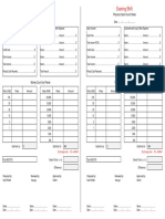 Cash Count Form