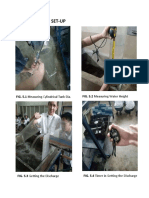 Photos of The Set-Up: FIG. 5.1 Measuring Cylindrical Tank Dia. FIG. 5.2 Measuring Water Height