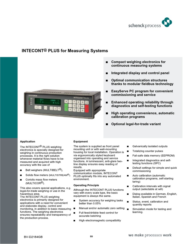 Intecont Plus Pdf Calibration Flow Measurement