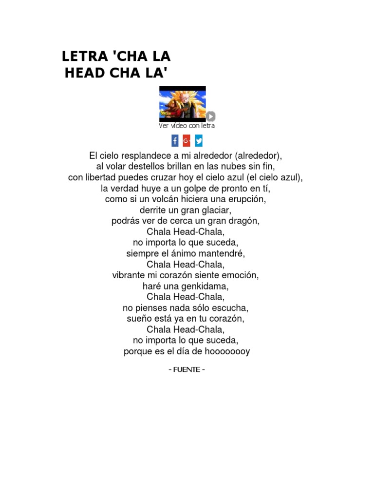 Letra Dragon Ball Z Pdf Amor Ocio