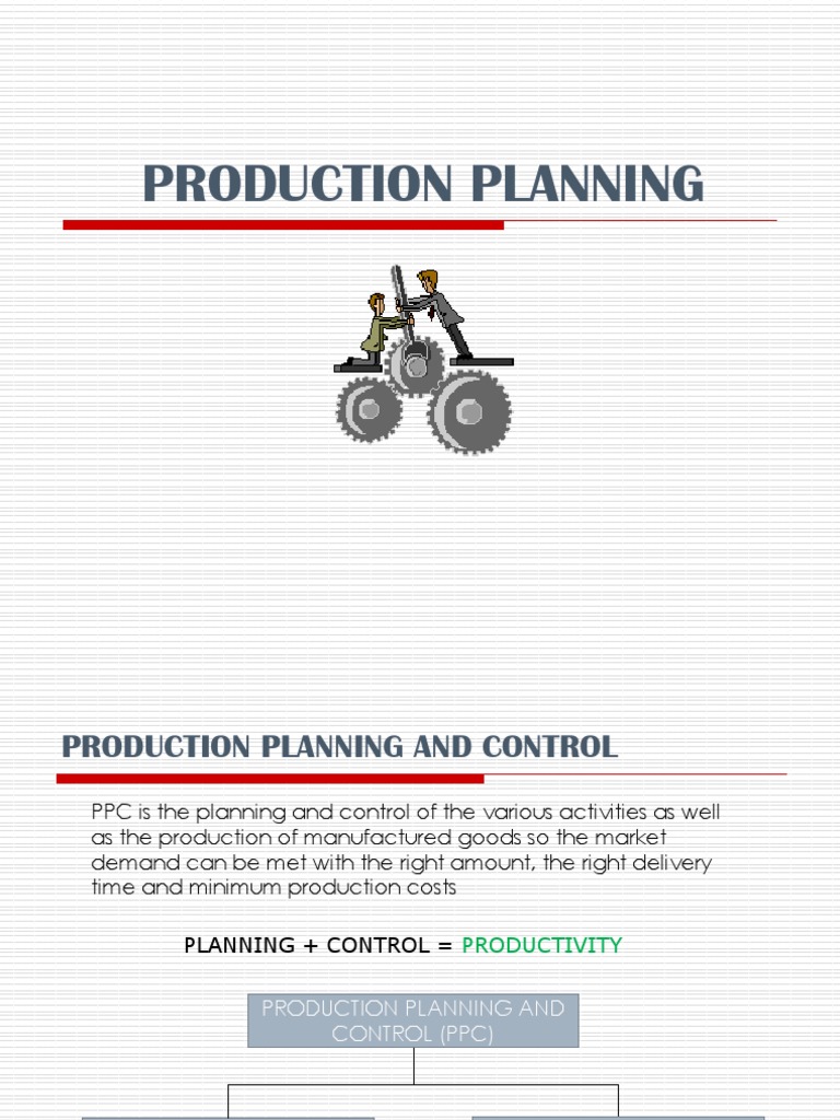 Production Planning | PDF | Resource | Factors Of Production