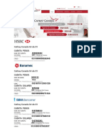 Cathay Canada Sa de CV - Bank Accounts