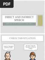 Direct and Indirect Speech