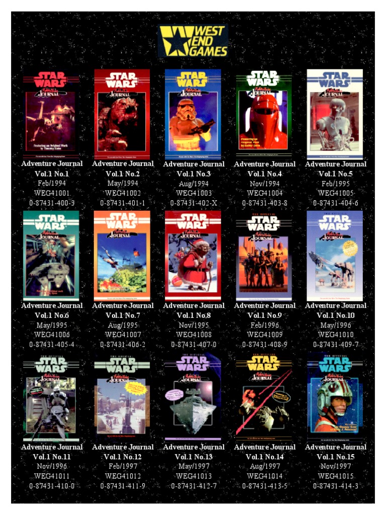 Star Wars West End Games Book List, PDF, Star Wars