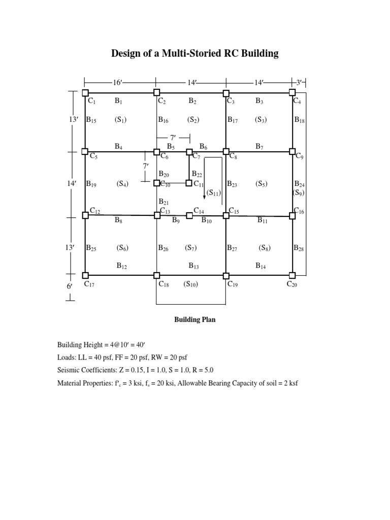 Design of RC Building PDF | PDF | Bending | Classical Mechanics