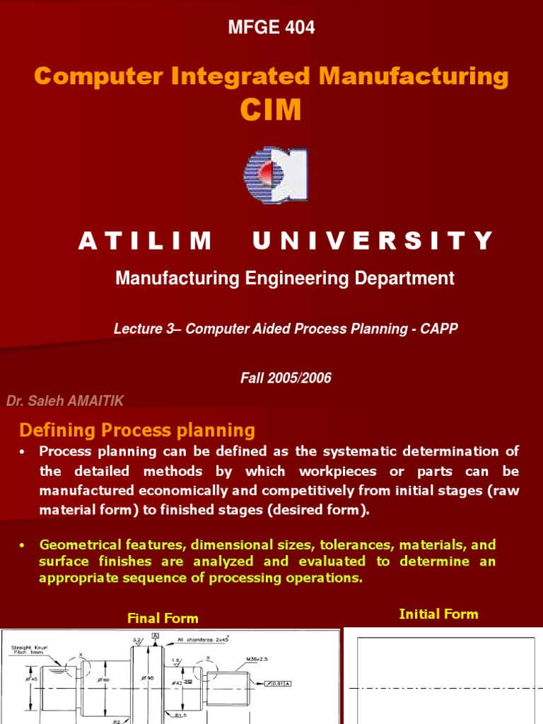 Overview of Computer Aided Process Planning | PDF | Computer Aided ...