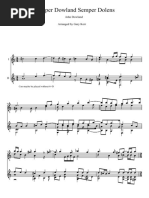 Semper Dowland Semper Dolens for Guitar Duo John Dowland