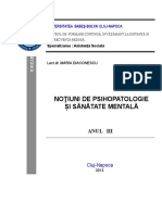 Notiuni de Psihopatologie Si Sanatate Mentala 2013