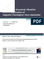 Advances in Structural Vibration Control Application of Magneto-Rheological Visco-Elastomer