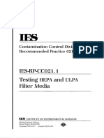 IES-RP-CC021 - 1 Testing HEPA and ULPA Filter Media PDF