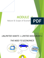 Module - 1: Nature & Scope of Economics