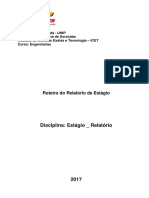 Normas para Elaboração Do Relatório de Estágio - Sorocaba