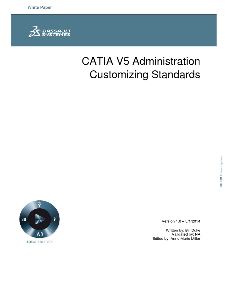 CATIA V5 - Administration Des Standards Du Module Drafting PDF | PDF ...