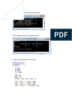 Write A Program That Produces The Following Output:: Practical 1 (Answers)