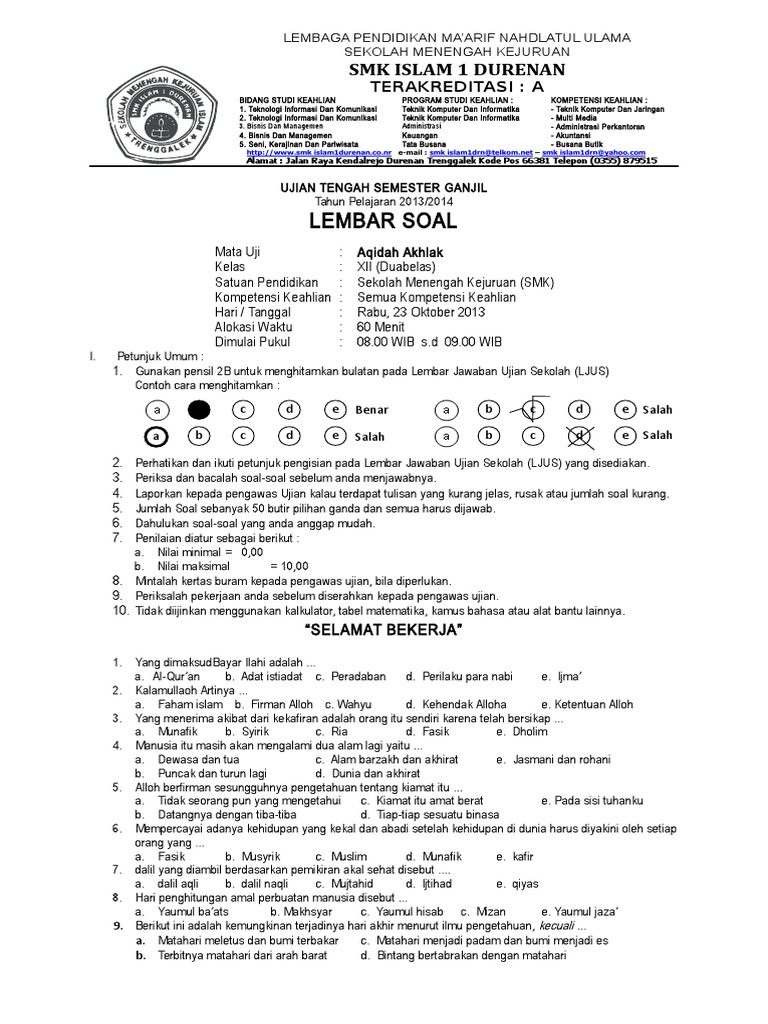 Aqidah Akhlak Xii Pdf