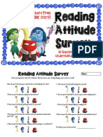 With Characters From Inside Out!!!: Reading Attitude Survey