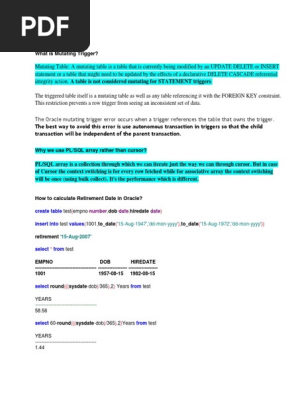 Loose Questions Docx Database Index Oracle Database