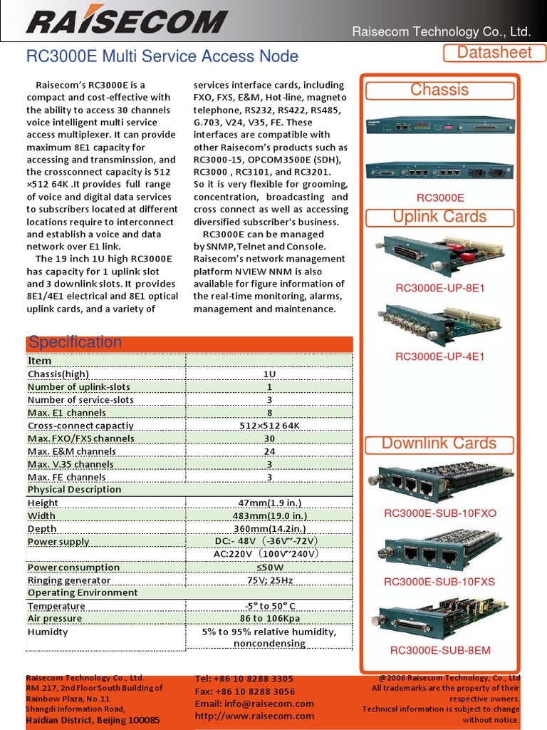 RC3000E | PDF | Computer Network | Networks