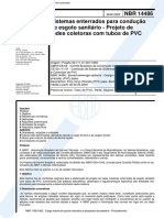 NBR 14486 - 2000 - Sistemas enterrados para condução de esgoto sanitário - Projeto de redes coletoras com tubos de PVC.pdf