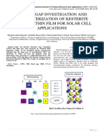 Energy Gap Investigation and Characterization of Kesterite Cu2znsns4 Thin Film For Solar Cell Applications