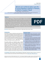 Effects of High Altitude and Nutritional Status Over The Physical Fitness of Young Nepalese Residing in Pokhara, Kaski District of Western Nepal