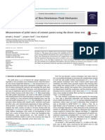 Measuring Yield Stress of Cement Pastes