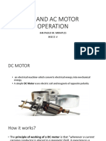 DC and Ac Motor Operation