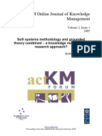 Soft Systems Methodology and Grounded Theory Combined